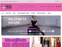 Tablet Screenshot of encorenjdancewear.com